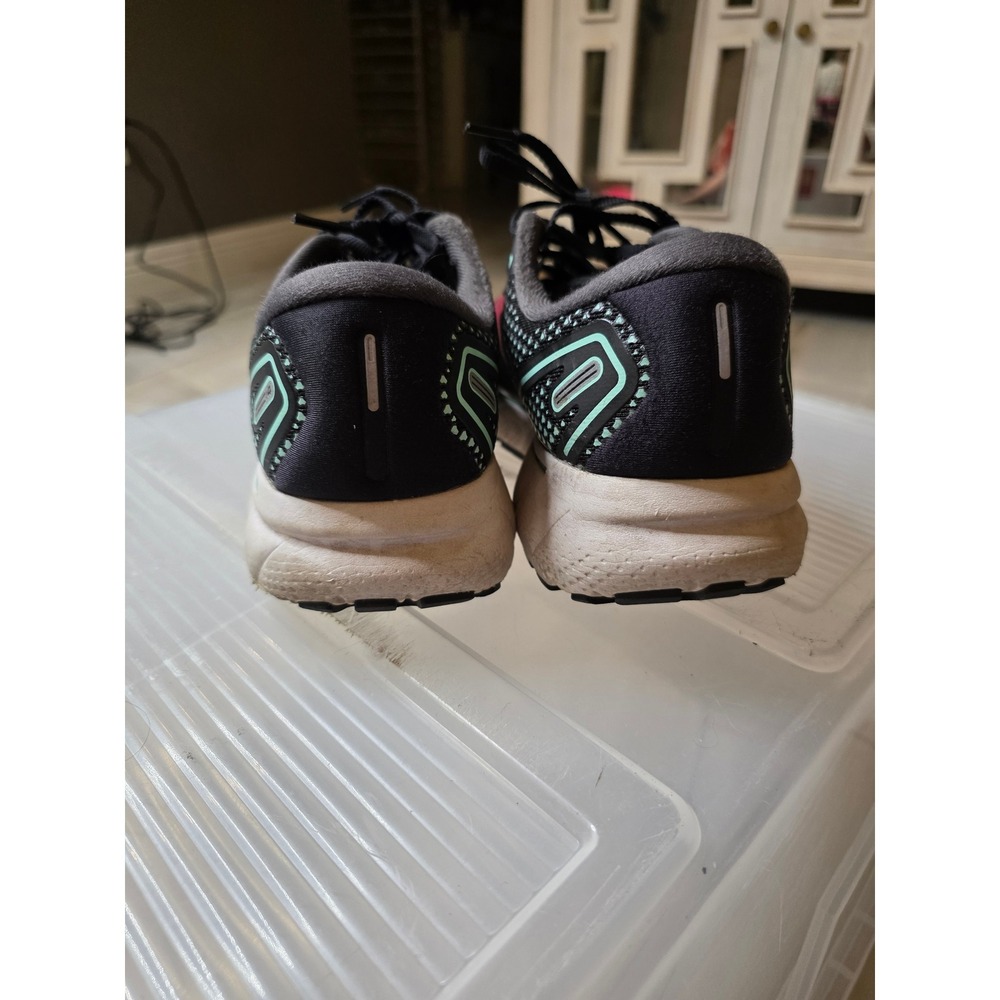 Brooks Ghost 14 Womens Running Shoes Black Pink Mint Wide D 1203561D013 Size 8 - Picture 15 of 16